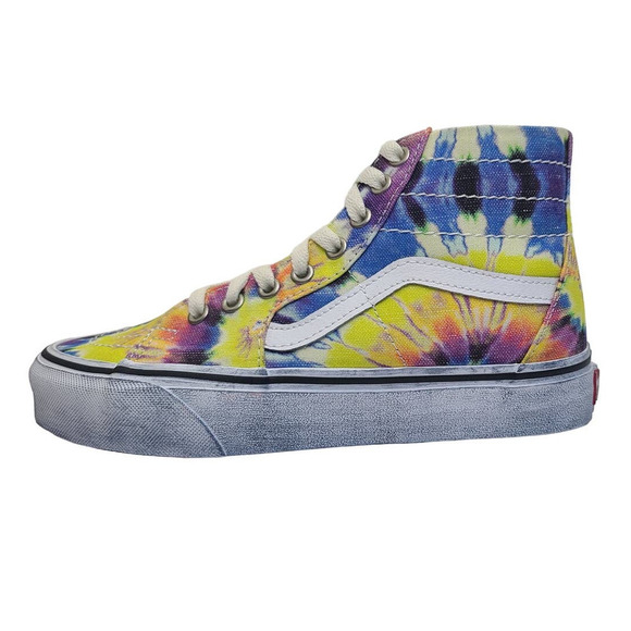 VANS SK8-HI Tapered Skate Shoe Washed Tie Dye Canvas Sneakers Women's 7 - Picture 1 of 10
